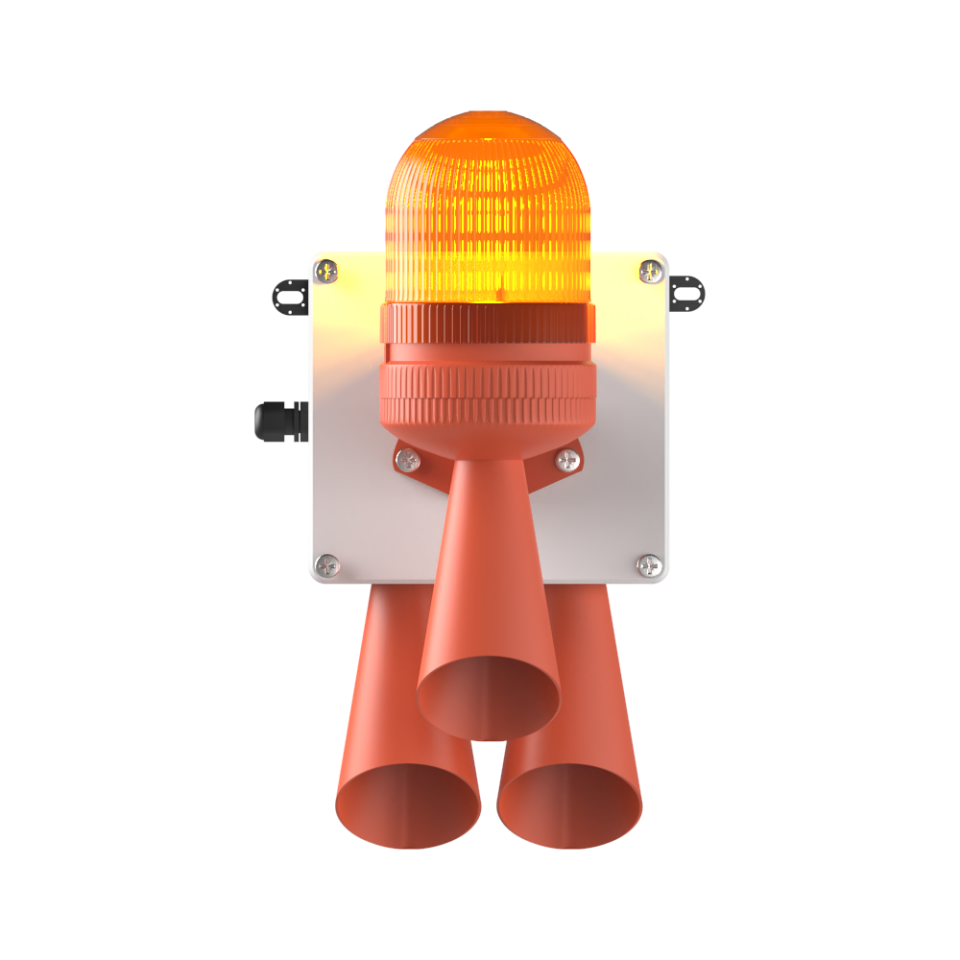 LED Multifonksiyon 3x 43 Ses Elektronik Siren MS 5806.3.12-24VAC/DC
