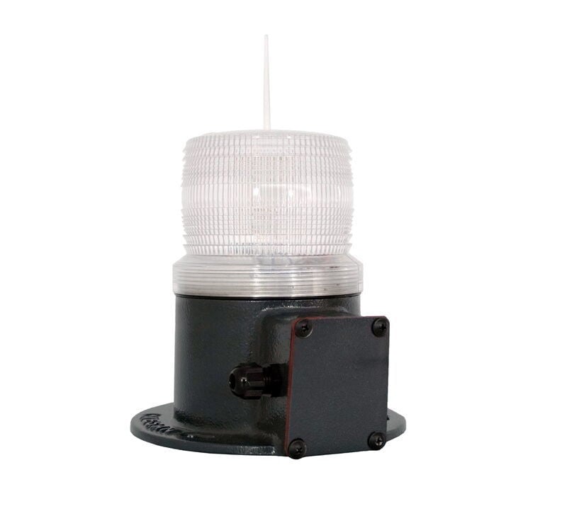 Ø110 UÇAK İKAZ LAMBA LED KIRMIZI YEDEKLİ ALUMİNYUM MS 1350.85-260VAC