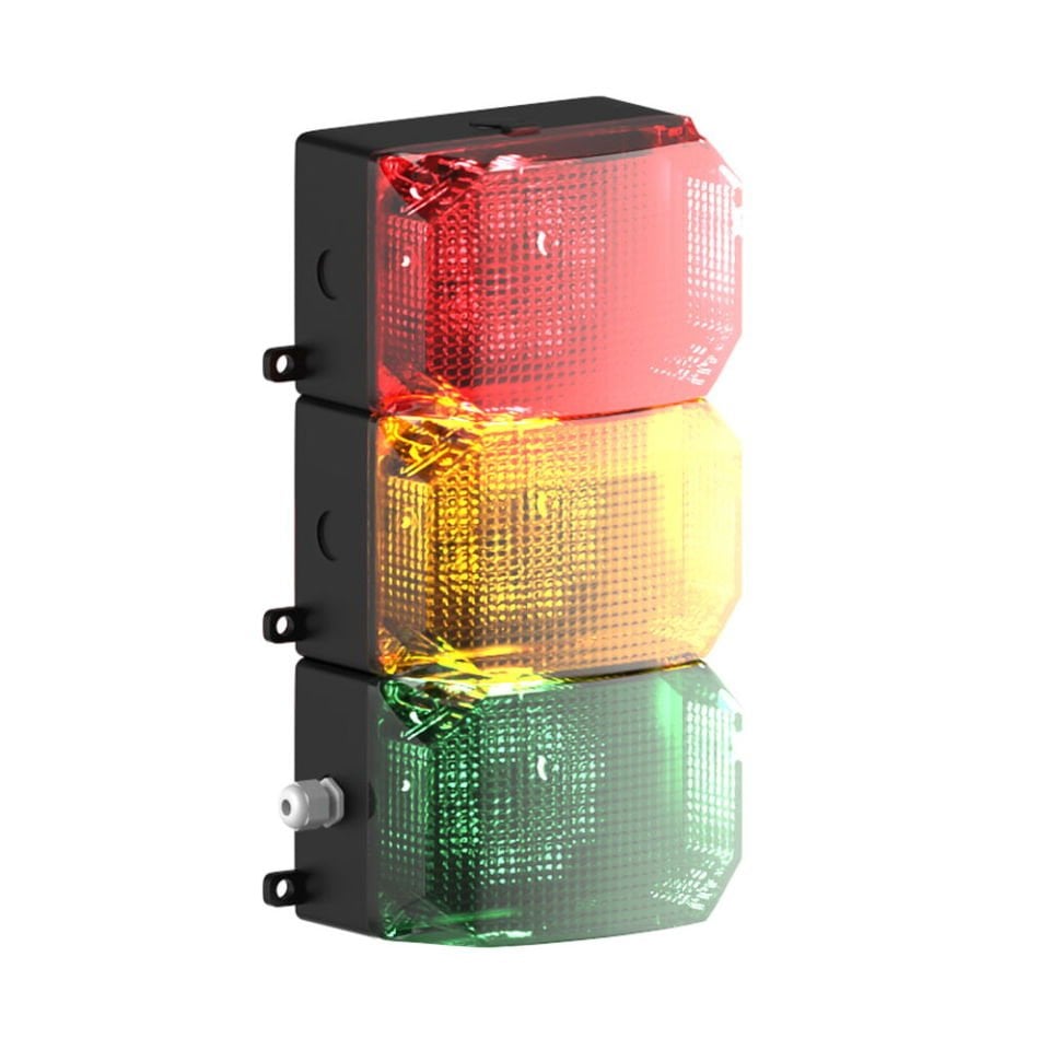 3 KAT KÜP LED MULTİFONKSİYON İKAZ LAMBA MS 219.1.3.2.110-220VAC
