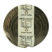 4x4 MM TTR Öznur Kablo Siyah - 100 Metre