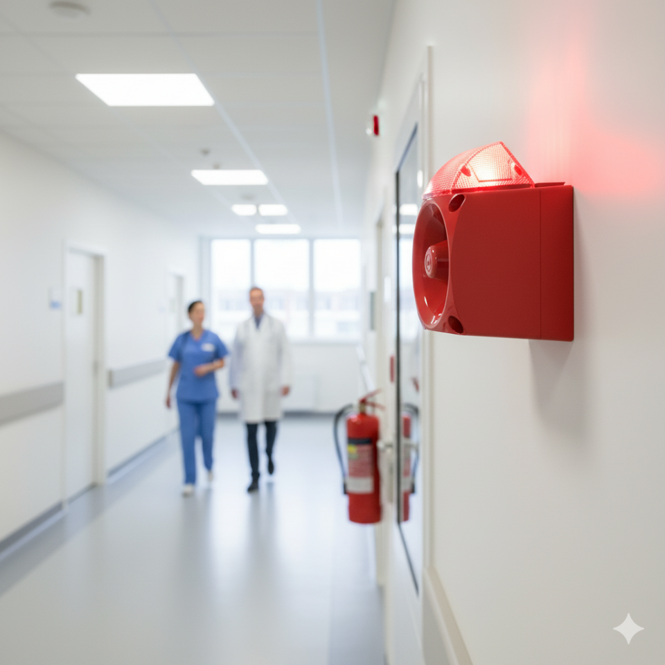 ENDÜSTRİYEL LED IŞIKLI SİREN KIRMIZI GÖVDE MS 3050.1.10.220VAC