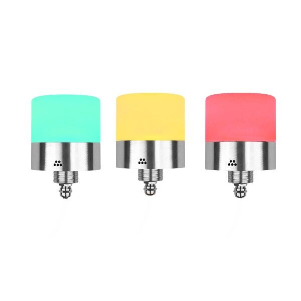 Ø80 M30 Somun Bağlantılı LED İndikatör RGY Buzzer Gümüş Gövde MS 9603.24VDC