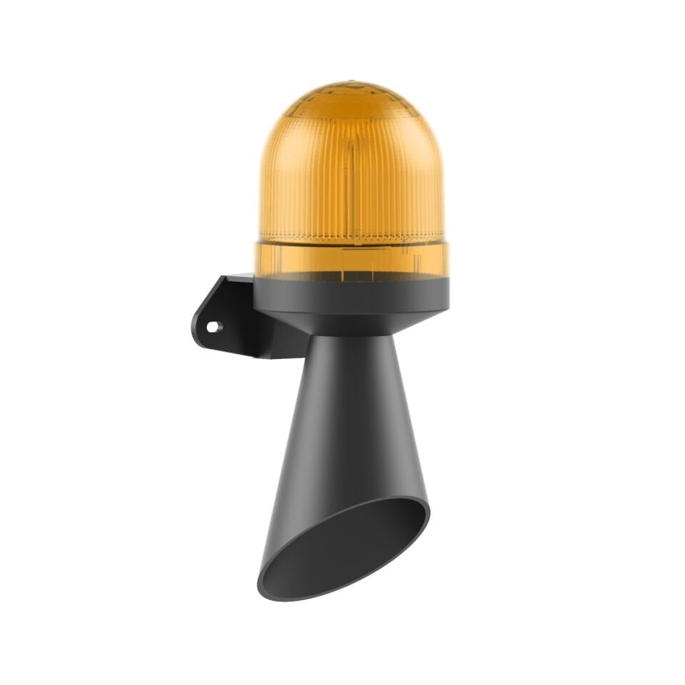 Ø70 LED Multifonksiyon 10 Ses Borulu Elektronik Siren Duvar Montaj MS 5856.3.12-24VAC/DC