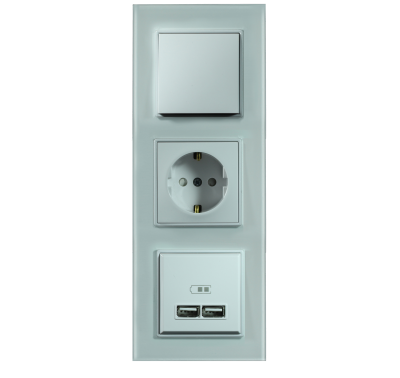 APG113-21 AsFir Pleksiglas Parlak Beyaz Dikey Üçlü Çerçeve (Mekanizma Hariç)