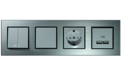 ALG204-71 AsFir Alüminyum Gümüş Dörtlü Çerçeve (Mekanizma Hariç)