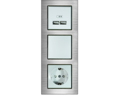 ALG213-71 AsFir Alüminyum Gümüş Dikey Üçlü Çerçeve (Mekanizma Hariç)