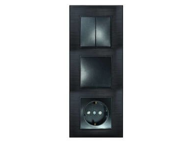 ALG313-71 AsFir Alüminyum Onyx Dikey Üçlü Çerçeve (Mekanizma Hariç)