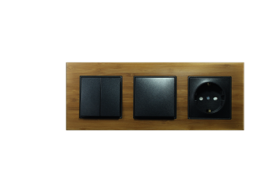 WOG203-71 AsFir Ahşap Bambu Üçlü Çerçeve (Mekanizma Hariç)