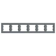 Schneider Electric EPH5800662 Asfora Plus Çelik 6'Lı Yatay Çerçeve