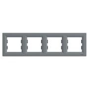 Schneider Electric EPH5800462 Asfora Plus Çelik 4'Lü Yatay Çerçeve