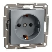 Schneider Electric EPH2900162 Asfora Plus Çelik Topraklı Priz Çerçevesiz