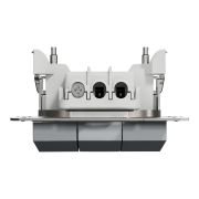 Schneider Electric EPH2100162 Asfora Plus Çelik Üçlü Anahtar Çerçevesiz