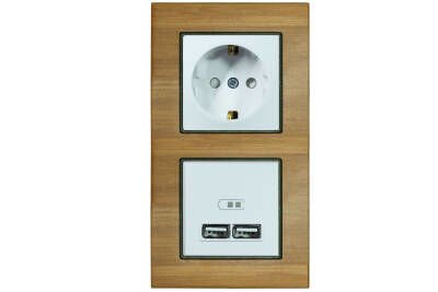 WOG212-71 AsFir Ahşap Bambu Dikey İkili Çerçeve (Mekanizma Hariç)