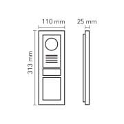 Audio 002901 L 4.3″ Ekranlı IP Zil Paneli Siyah, Mekanik Butonlu