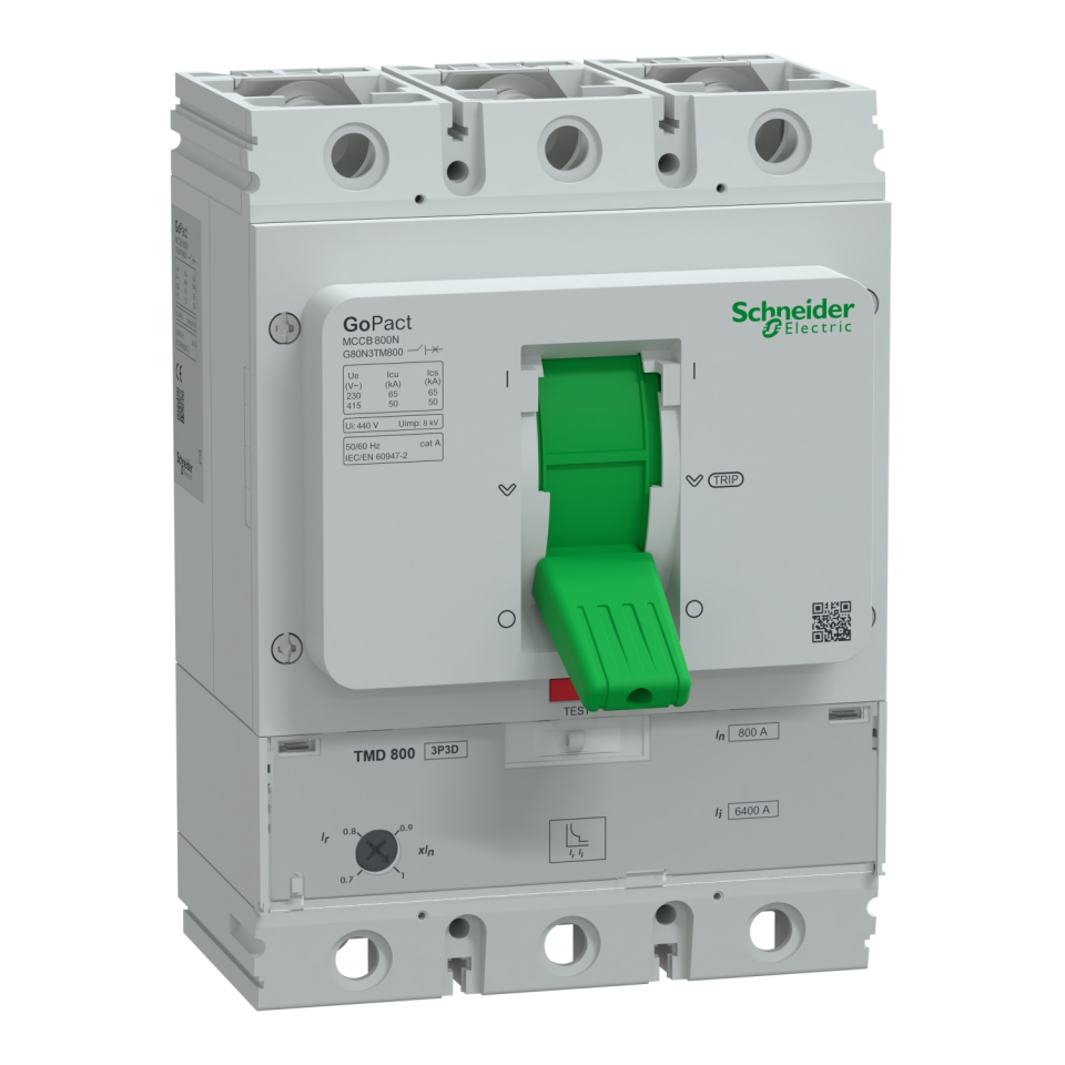 Schneider Electric GoPact G80N3TM800 3x800A 50kA Açma Üniteli Ayar Sahalı TMŞ