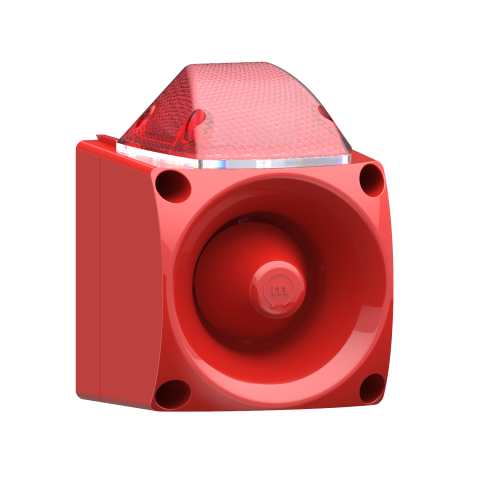 ENDÜSTRİYEL LED USB MP3 ÖZELLİKLİ SİREN KIRMIZI GÖVDE MS 3051.10.1.12-30VDC