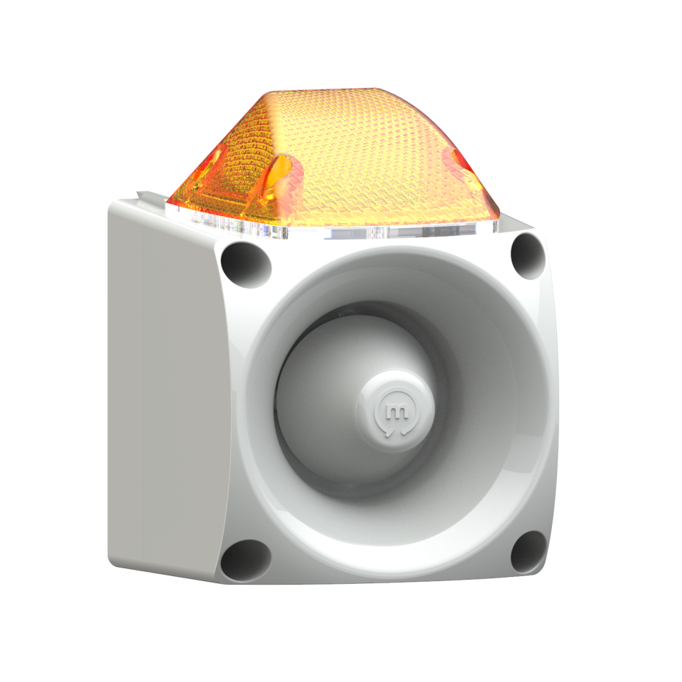 Endüstriyel LED Işıklı Siren Gri Gövde MS 3050.11.3.220VAC