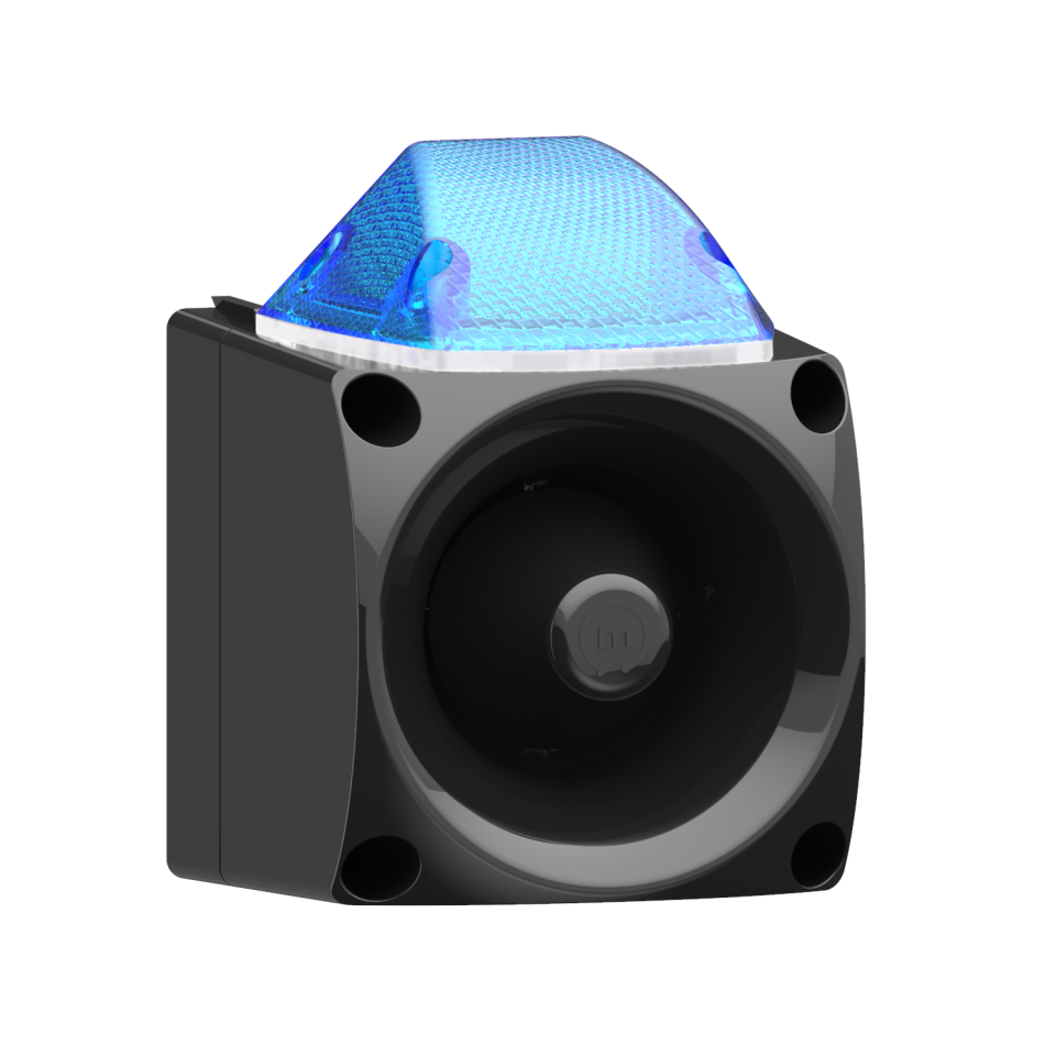 Endüstriyel LED Işıklı Siren Siyah Gövde MS 3050.12.5.220VAC