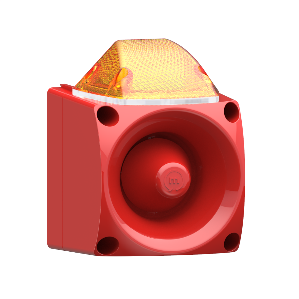 Endüstriyel LED USB MP3 Özellikli Siren Kırmızı Gövde MS 3051.10.3.12-30VDC